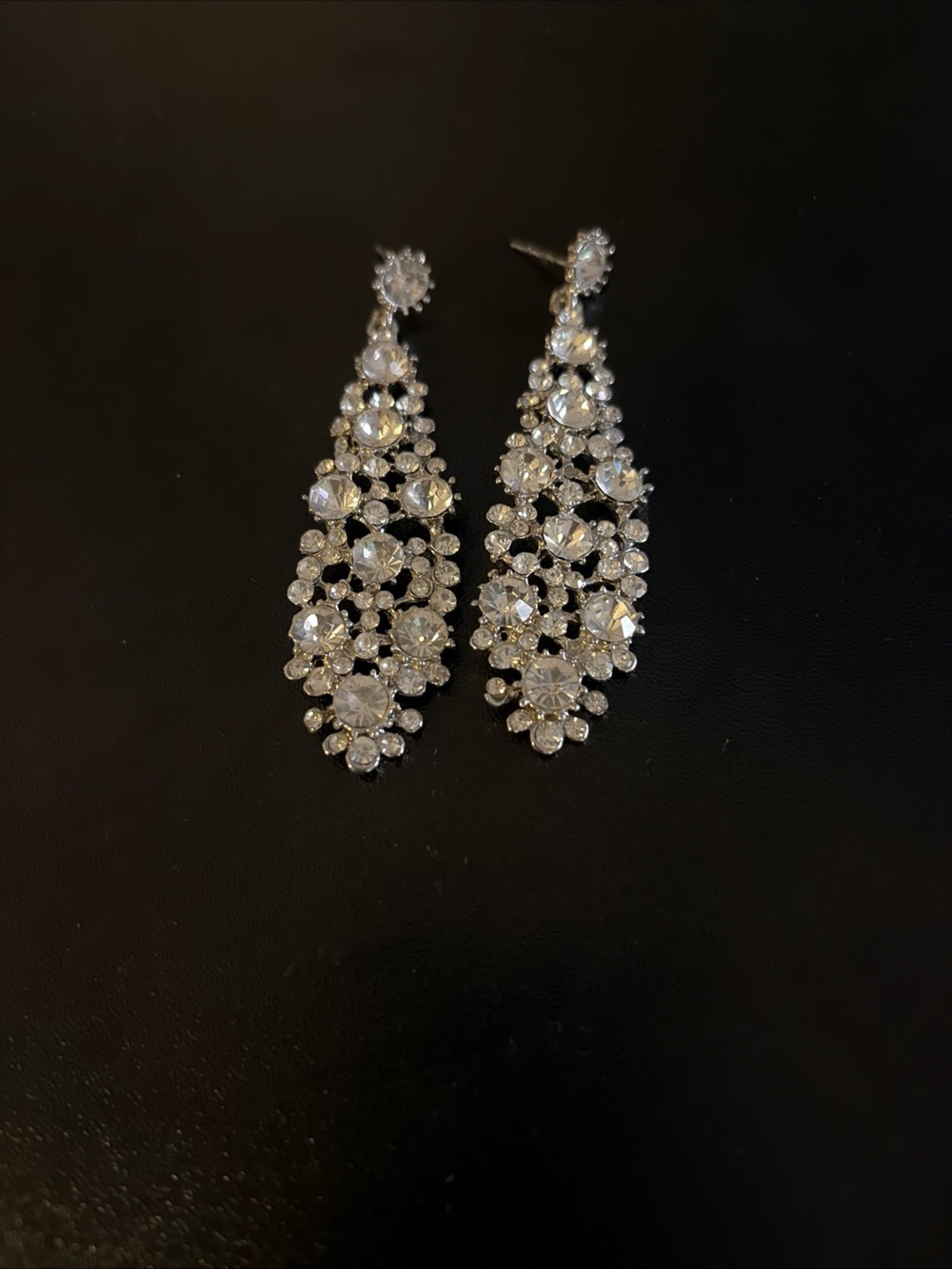 Crystal Chandalier Pierced Earrings